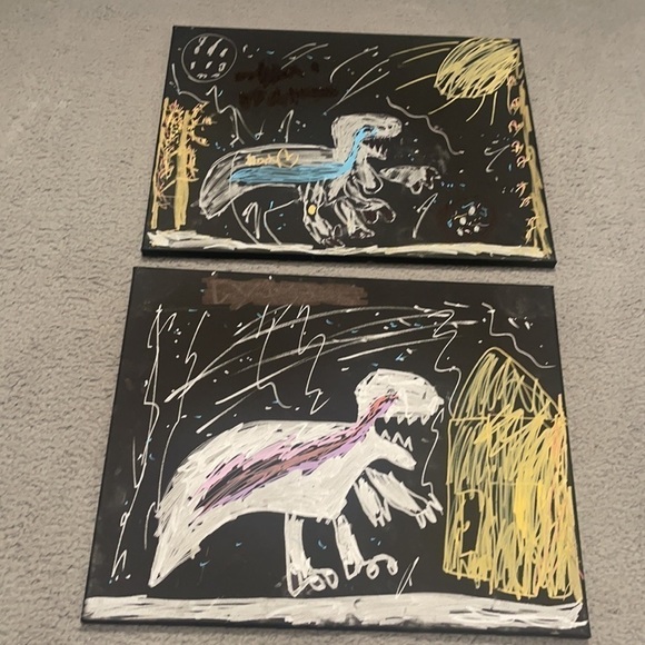 The wild dinosaurs canvas art wall - Picture 3 of 7